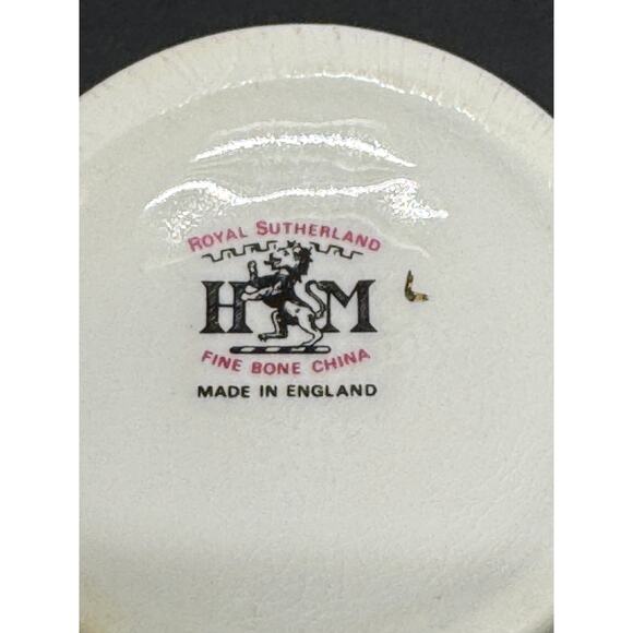 Vintage Royal Sutherland HM Fine Bone China Cup – Botanical & Butterflies - Picture 7 of 10